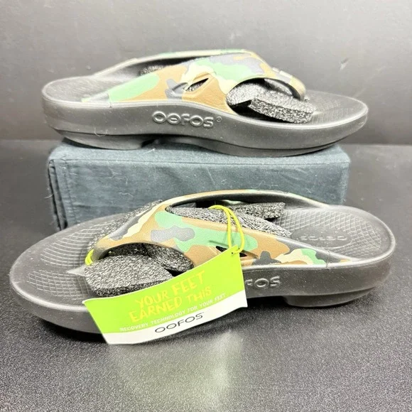 OOFOS Ooriginal Sport Sandals Slides Unisex Woodland Camo Men's 8 Women's 10 - Picture 5 of 11